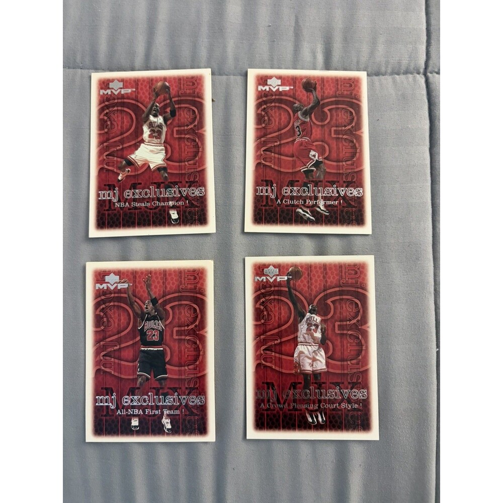1999 Upper Deck Michael Jordan MJ Exclusives Bulls Lot (4) #203 #194